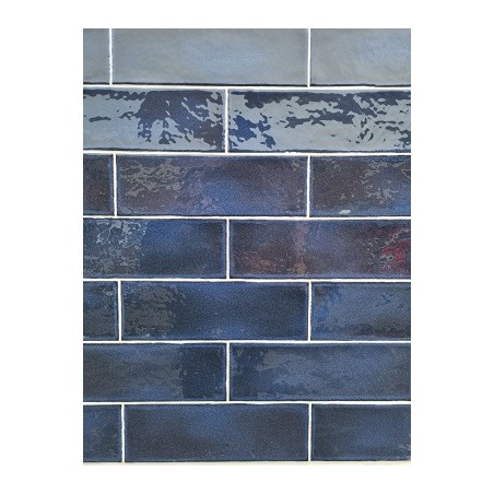 Vermont Blue Navy 7.5x23cm Rectangular Gloss Ceramic Wall Tile