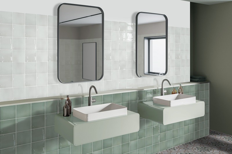 Borriana White 12.5X12.5cm Square Gloss Ceramic Wall Tile