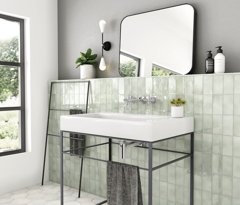 Manacor Mint Green 7.5x15cm Gloss Ceramic Wall Tile