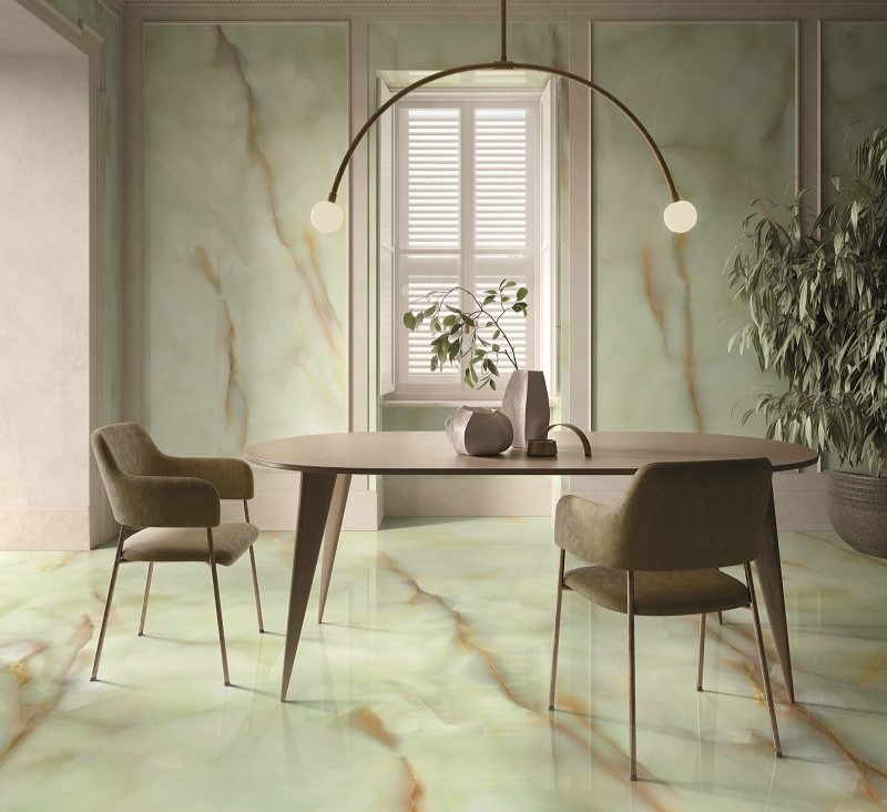 Tele Di Marmo Pure Onyx Giada Green 30x60 Rectangular Polished Porcelain